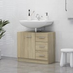 Wastafelkast 41x38,5x45 cm bewerkt hout zwart