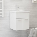 Wastafelkast 80x38,5x45 cm spaanplaat hoogglans wit
