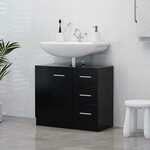 Wastafelkast 41x38,5x46 cm spaanplaat hoogglans wit