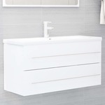 Wastafelkast 60x38,5x48 cm bewerkt hout zwart