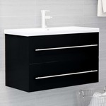 Wastafelonderkast 80x46x81,5 cm bewerkt hout oud houtkleurig