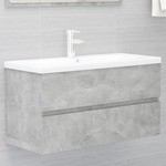 Wastafelkast 80x38,5x45 cm spaanplaat zwart