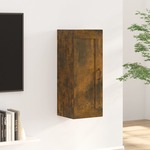 Hangkast 35x34x90 cm bewerkt hout bruineikenkleurig