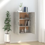 Hangkast 35x34x90 cm bewerkt hout grijs sonoma eikenkleurig