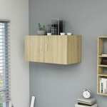 Hangkast 80x39x40 cm spaanplaat zwart
