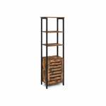 Hoge Kast NEXXT Exclusive Line Rechtsdraaiend 120x35x35 cm Hoogglans Wit Sanitop