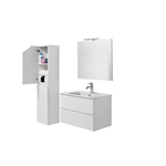 Hoge Kast NEXXT Exclusive Line 160x35x35 cm Hoogglans Wit Sanitop