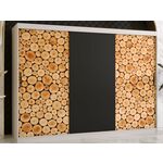 Kledingkast DREMBO 3 schuifdeuren 250 cm mat zwart