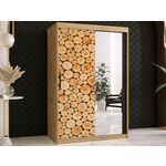 Kledingkast SOSNY 2 schuifdeuren 200 cm artisan eik