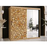 Kledingkast DREMBO 2 schuifdeuren 120 cm artisan eik
