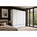 Home365 Kledingkast Crotone - Wit - 4-Deurs met Lades