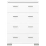 Ladekast Naia 3 lades - hoogglans wit - 70,1x76,8x50 cm - Leen Bakker