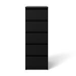 Ladekast Naia 6 lades - hoogglans wit - 70x153,6x50 cm - Leen Bakker