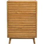 Ladekast Fabric - eikenkleur/grijs - 76,3x87x39,8 cm - Leen Bakker