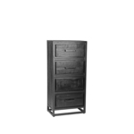 Kave Home Ladekast Abilen Eiken, 90 x 75cm - Wit
