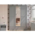 Kast MARGARET 3 deuren 3 lades grijs