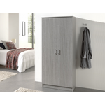 Kast RAYMOON 2 deuren 80 cm (linnenkast) grijs