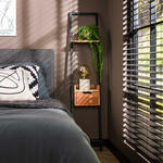 LifestyleFurn Hangend Nachtkastje Efrat Acaciahout, Set van 2 stuks - Massief acacia naturel