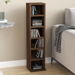 Cd-kast 21x20x88 cm bewerkt hout grijs sonoma eikenkleurig