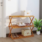 Schappenkast inklapbaar 3-laags 43x31x63 cm acaciahout bruin