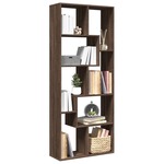 Boekenkast 63x20x90 cm bewerkt hout grijs sonoma eikenkleurig