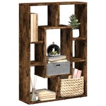 Kamerscherm / boekenkast 69,5x29x69,5 cm hout bruin eikenkleur