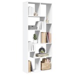 Boekenkast 63x20x90 cm bewerkt hout bruin eikenkleurig