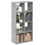 Kamerscherm / boekenkast 102x29x103,5 cm hout betongrijs