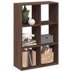Kamerscherm / boekenkast 67x25x161,5 cm bewerkt hout betongrijs