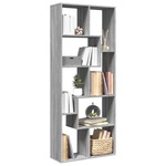 Boekenkast 72x20x120 cm bewerkt hout betongrijs