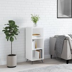 Schappenkast 69,5x32,5x90 cm bewerkt hout hoogglans wit