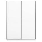 Schuifdeurkast Genua - wit - 204x122x60 cm - Leen Bakker