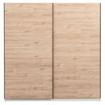 Schuifdeurkast Genua - wit - 204x150x60 cm - Leen Bakker