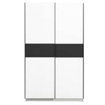 Schuifdeurkast Genua - eikenkleur/wit - 204x122x60 cm - Leen Bakker