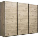 Schuifdeurkast Genua - antraciet/wit - 204x150x60 cm - Leen Bakker