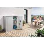 Biohort Terraskast Romeo M zilvergrijs metallic 132x57x140 cm