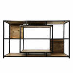 Open vakkenkast Levels - 150x35x90 - Naturel/zwart - Mangohout/ijzer