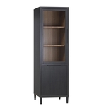 LABEL51 Vitrinekast Level - Zwart - Metaal - 70x35x150 cm