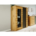 LABEL51 Vitrinekast Level - Zwart - Metaal - 80x40x190 cm
