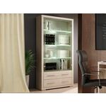 Vitrinekast ROMEO 4 deuren marber/wit met verlichting