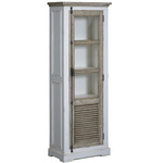 HSM Collection vitrinekast Bronx - grijs/wit - 90x36x200 cm - Leen Bakker
