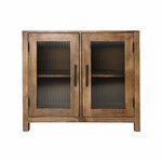 HSM Collection vitrinekast Brooklyn - zwart - 90x40x180 cm - Leen Bakker