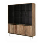 Vitrinekast ROMEO 2 deuren hoogglans wit met verlichting
