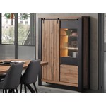 DTP Home Vitrinekast Metropole Teakhout, 100 x 210cm - Naturel