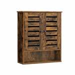 Wandkast met frameloze passpiegel, Wit