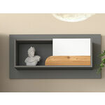 Wandkast met 2 deuren vintage bruin