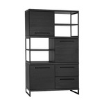 Wandkast CARINO 100 cm grafiet/wit
