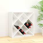 Wijnkast 56x25x56 cm massief grenenhout wit