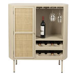 ZILT Wijnkast Meja Rattan, 100 x 90cm - Beige