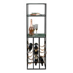 Dutchbone Wijnkast Mil Groen marmer, 125.5 x 36cm